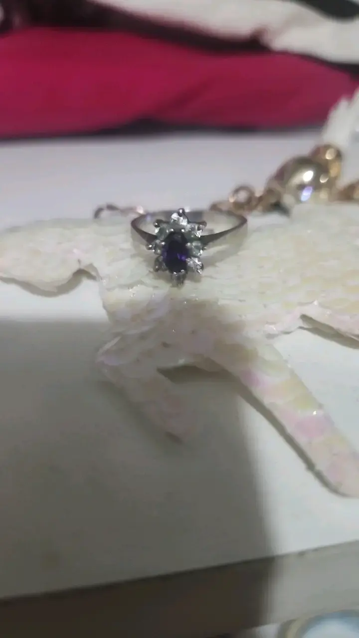 Anillo de plata con piedra amatista - 2