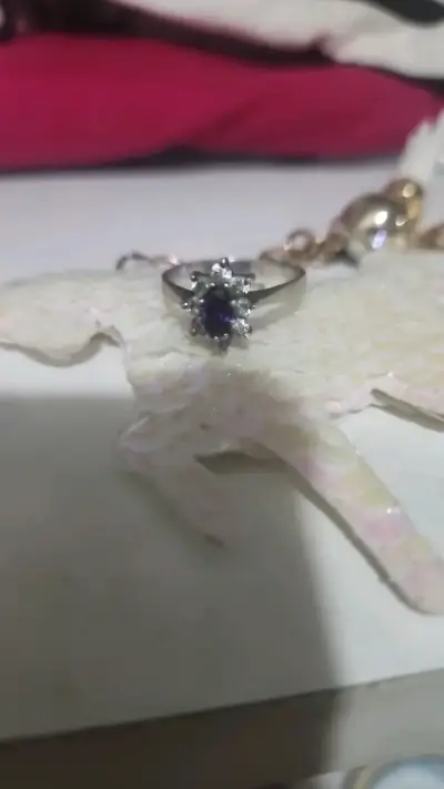 Anillo de plata con piedra amatista - miniatura 2
