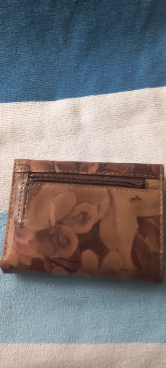 Billetera de cuero floral para mujer - 2