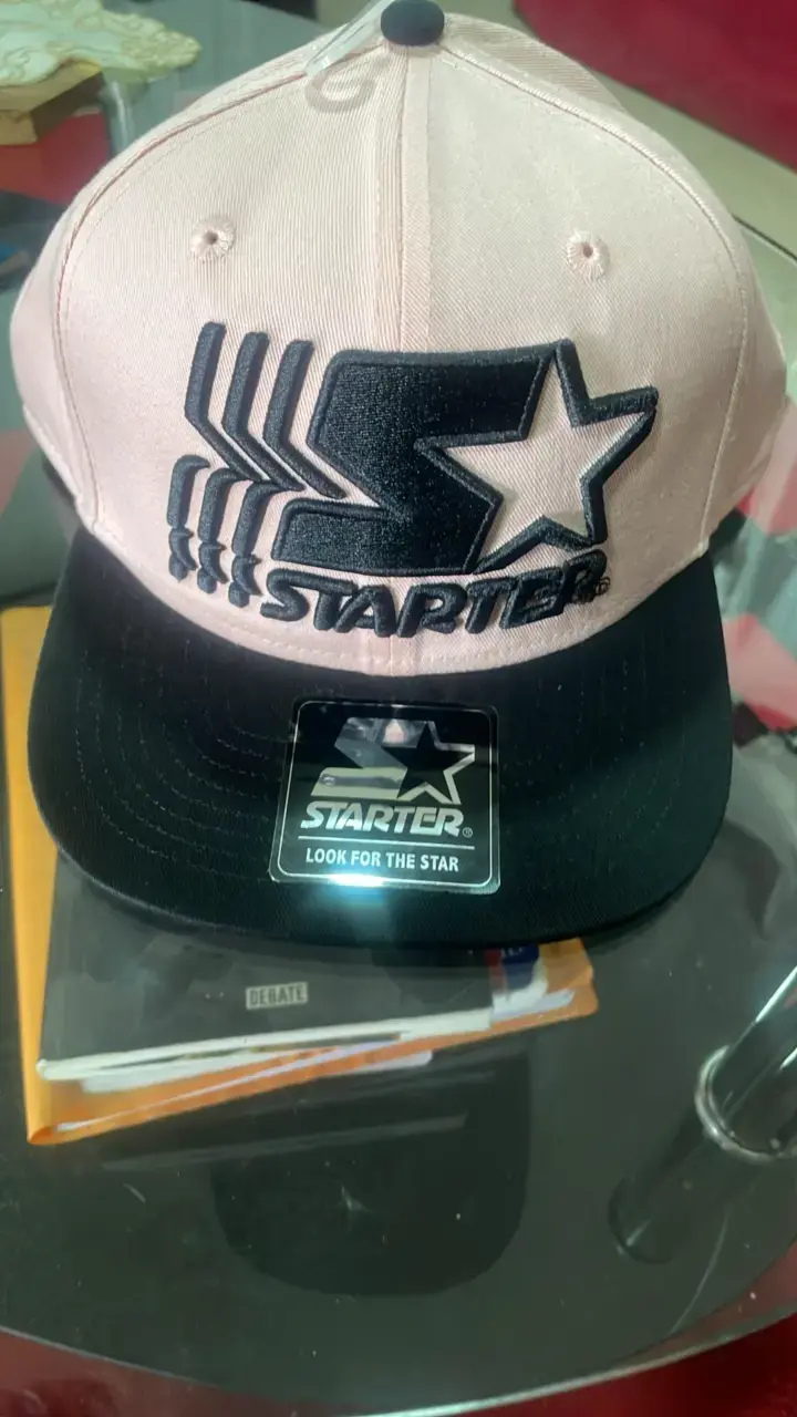 Gorra Starter rosa y negra con logo - 2