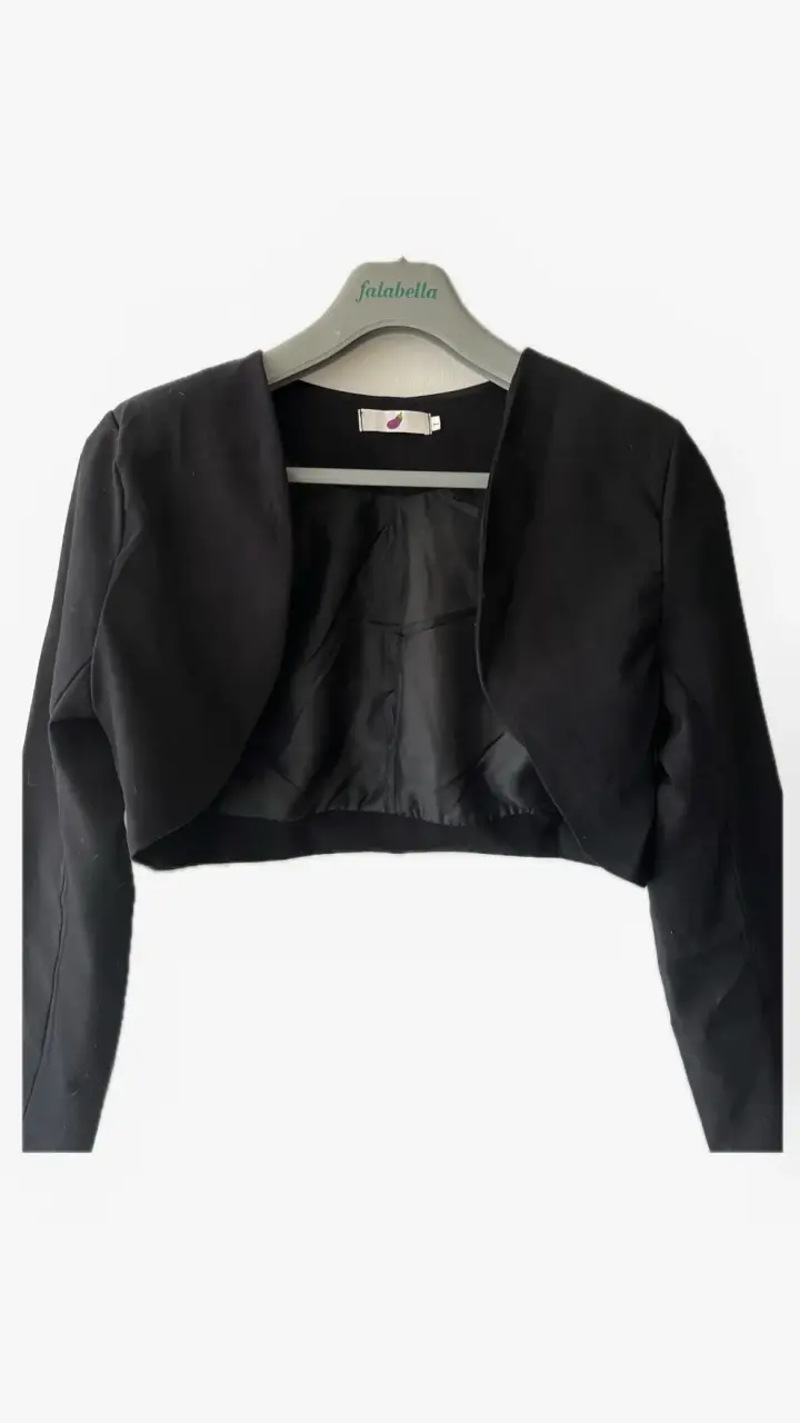 Blazer corto negro elegante para mujer - 3