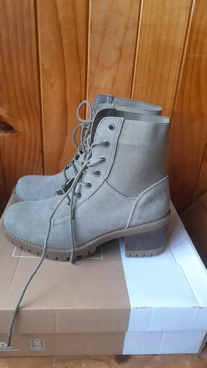 Botines de mujer grises con plataforma - 2