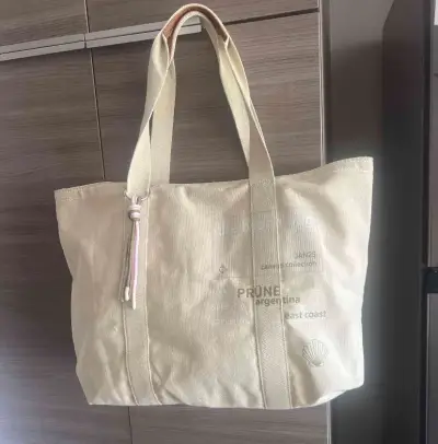Bolso tote beige de lona Prune - miniatura 2