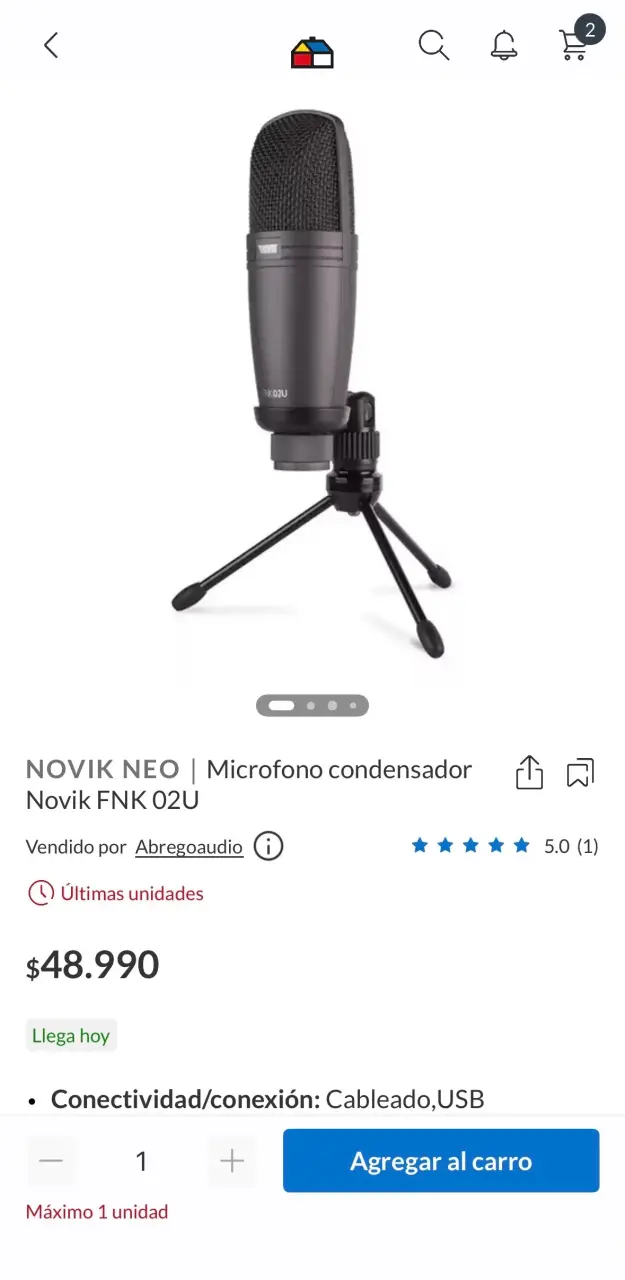 Micrófono USB con soporte y brazo ajustable - 5