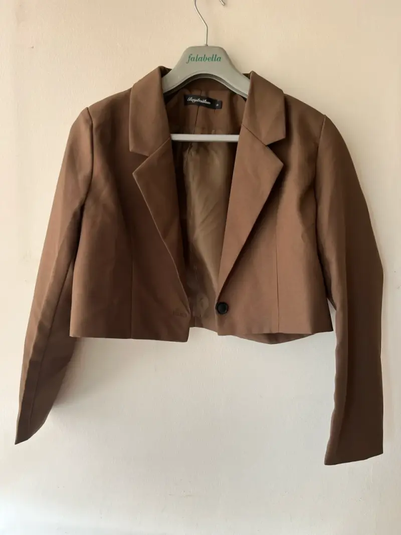 Blazer corto marrón para mujer - 2