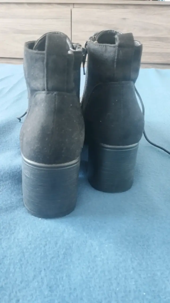 Botines Todopiel negros de gamuza con plataforma - 5