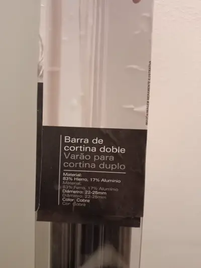 Barra de cortina doble extensible Home Collection - miniatura 5