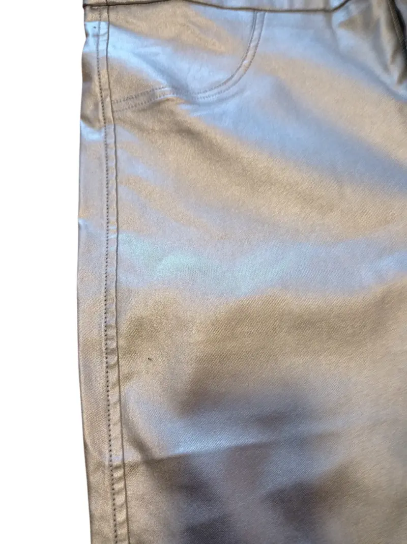 Leggings Metalizados Zara Plata Talla XL ¡Nuevos! - 6