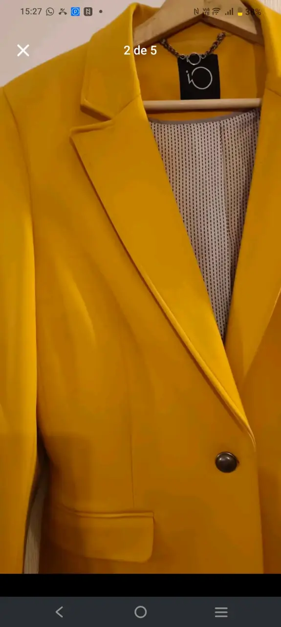 Blazer Io talla 44, colores mostaza y verde - 5