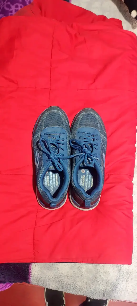 Zapatillas deportivas azules Skechers para mujer - 1