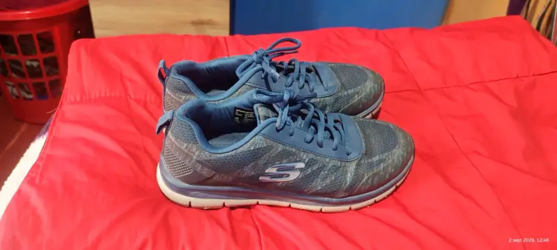 Zapatillas deportivas azules Skechers para mujer - 4