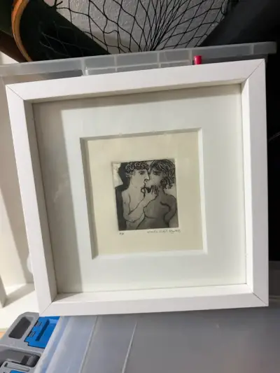 Grabado enmarcado de arte contemporáneo - miniatura 2