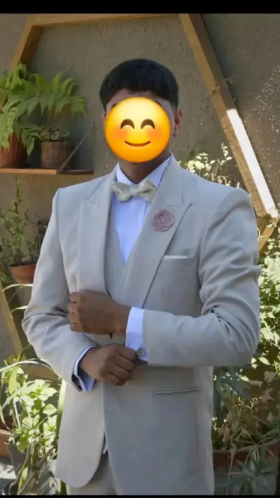 Traje de Hombre Beige - miniatura 3