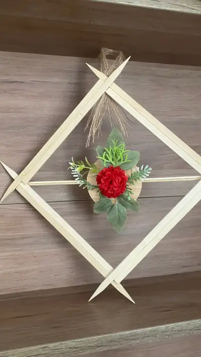 Decoración de pared con flores artificiales - miniatura 1