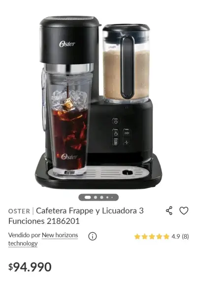 Cafetera Oster frappé negra - miniatura 6