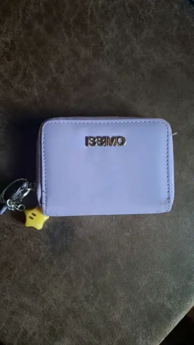Billetera pequeña lila con llavero ISSIMO - miniatura 1