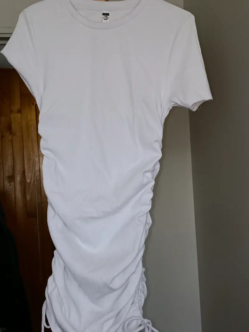 Vestido blanco ajustable de algodón - 2