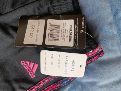 Conjunto deportivo infantil Adidas negro y rosa - miniatura 6