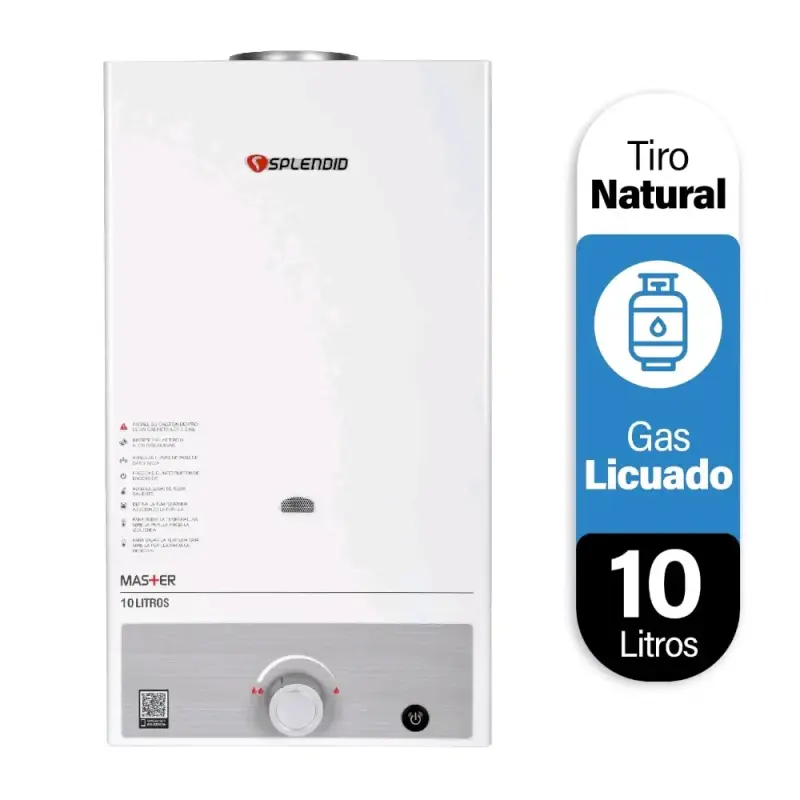 Calefón a Gas Licuado Splendid 10 Litros - 1