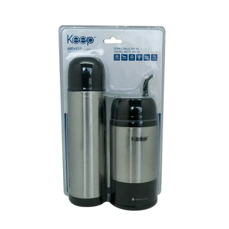 Set de Termos Keep de Acero Inoxidable 500ml y 400ml - 1