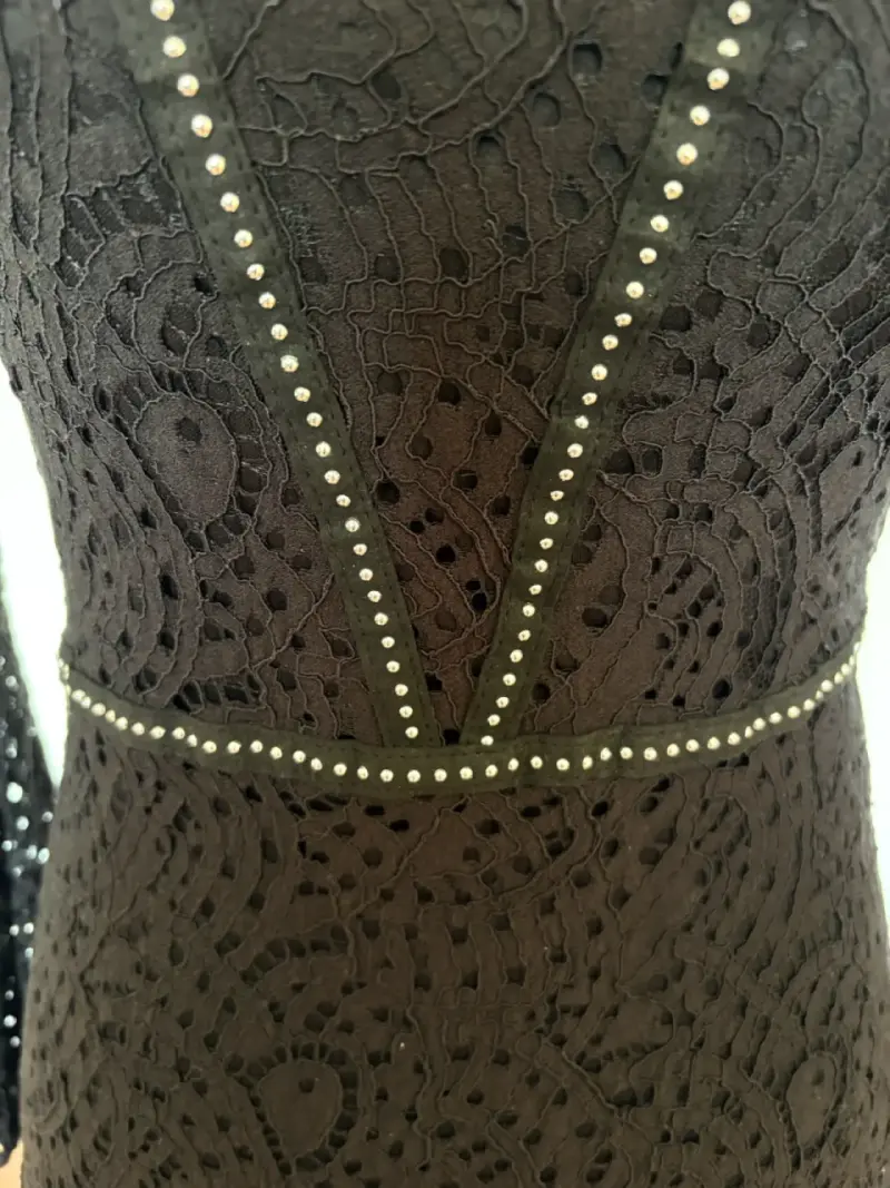 Vestido de encaje negro Mango casual - 4