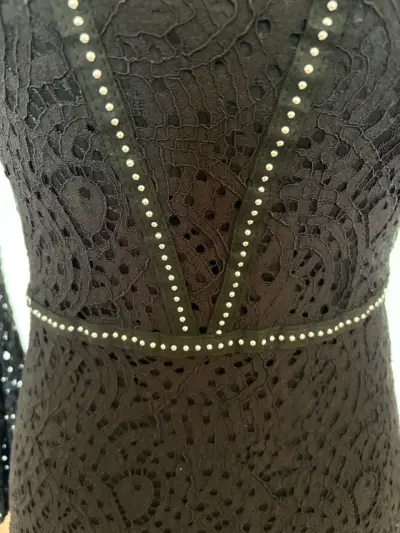Vestido de encaje negro Mango casual - miniatura 4