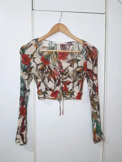 Blusa crop top ZARA - miniatura 1