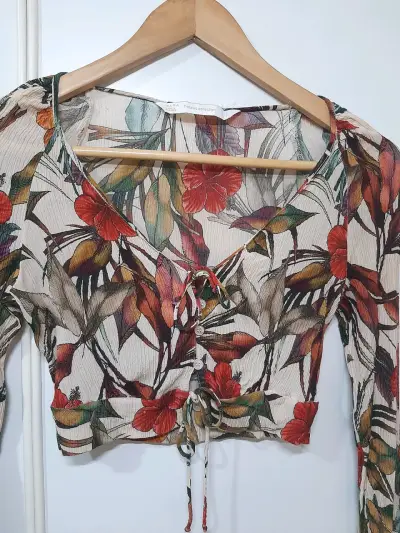 Blusa crop top ZARA - miniatura 4