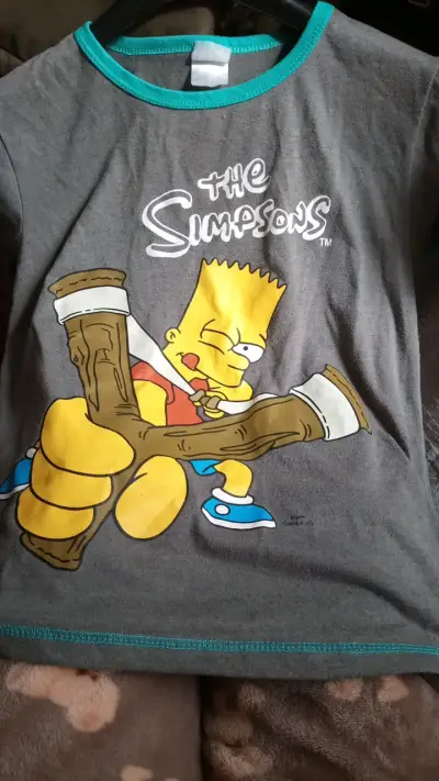 Polera The Simpsons Bart Gris vintage - miniatura 1