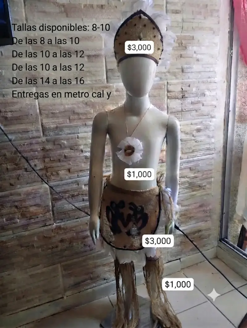 Pascuense traje tradicional con accesori - 1