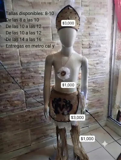 Pascuense  traje tradicional con accesori - miniatura 1