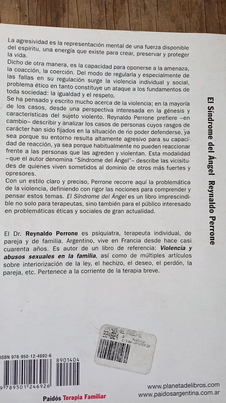 Libro El Síndrome del Ángel de Reynaldo Perrone - 2