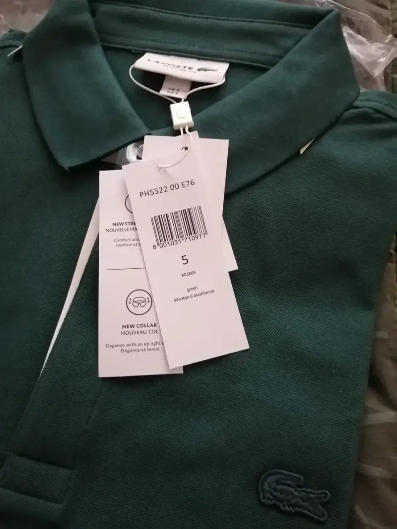 Polera Polo Verde Lacoste LPH5522, L,verde, Nueva - 4