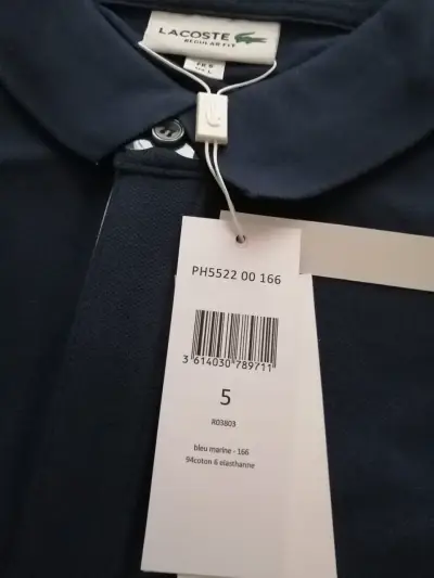 Polera Polo Lacoste Azul Marino, mod PH5522, Nueva - miniatura 3