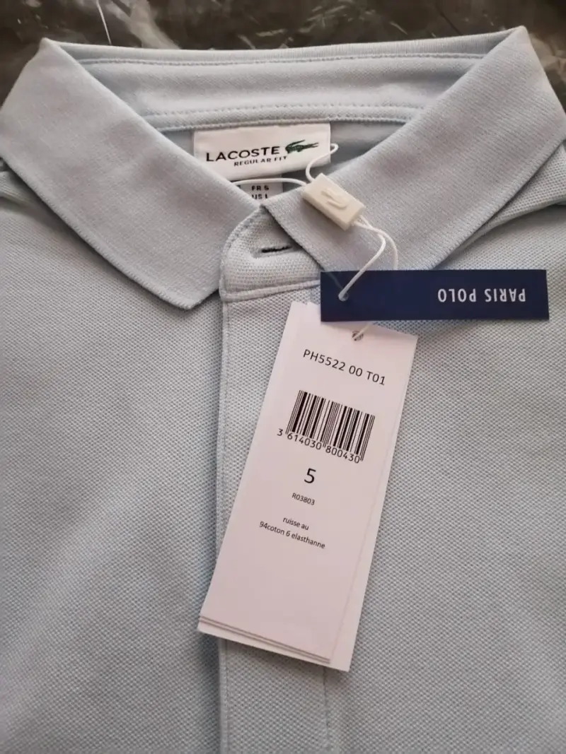 Polera Polo Lacoste Azul Claro, L, modelo PH5522 - 3