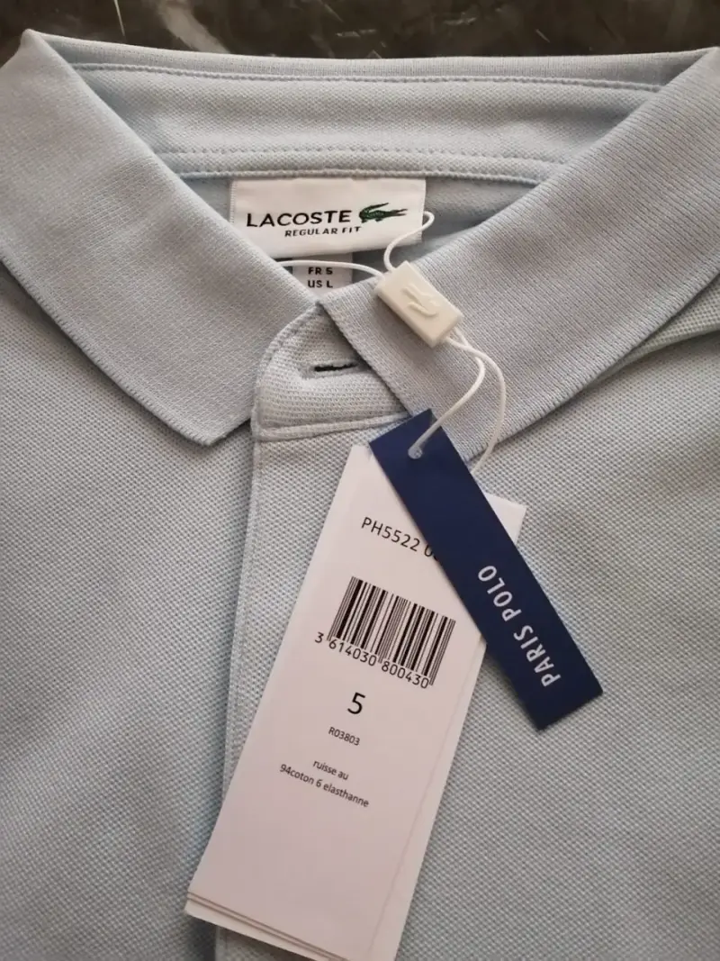 Polera Polo Lacoste Azul Claro, L, modelo PH5522 - 4