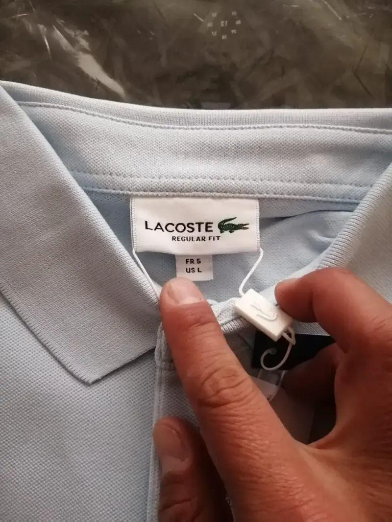 Polera Polo Lacoste Azul Claro, L, modelo PH5522 - 5