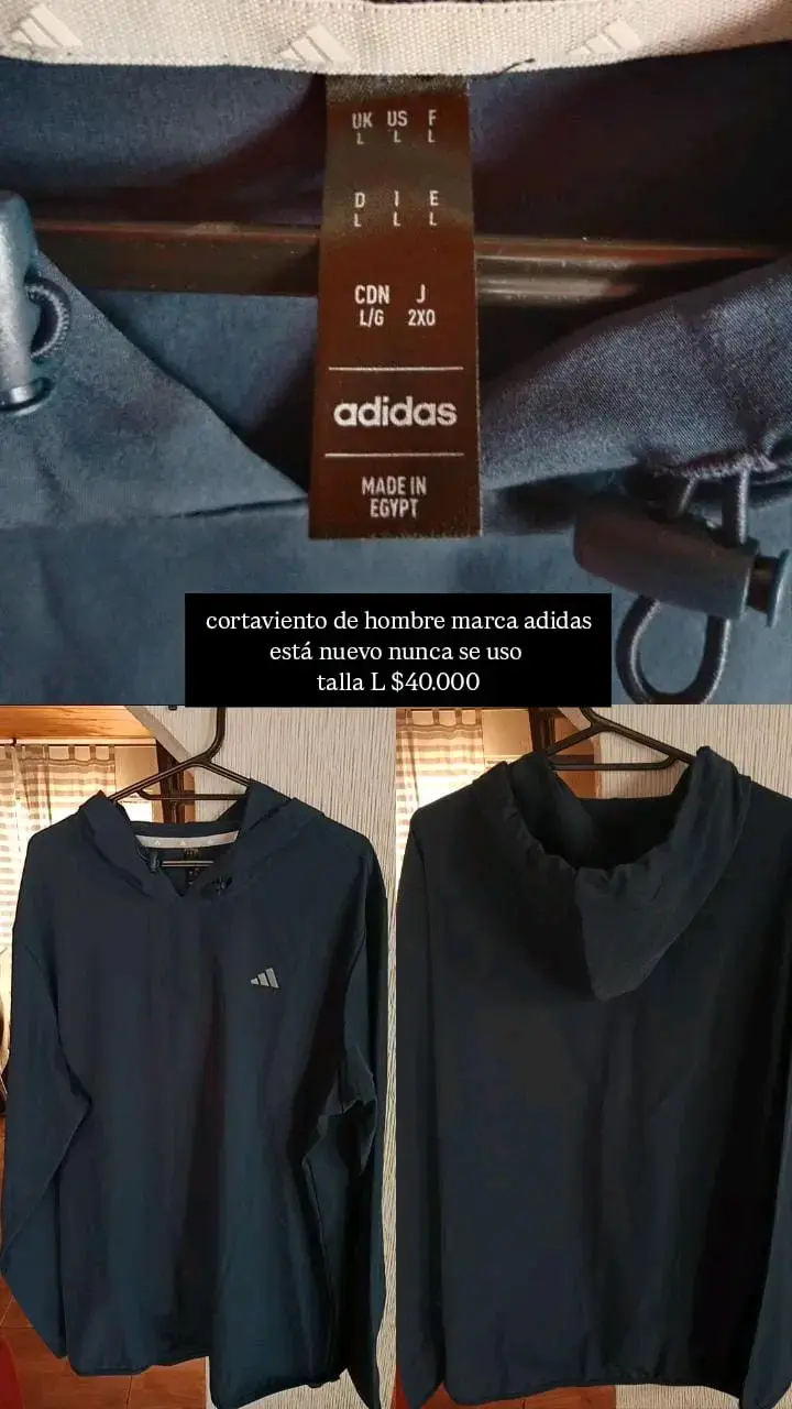 Cortaviento de hombre Adidas nuevo talla L