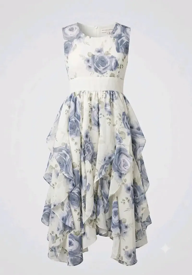 Vestido de niña con flores Limonada talla 12 - 1