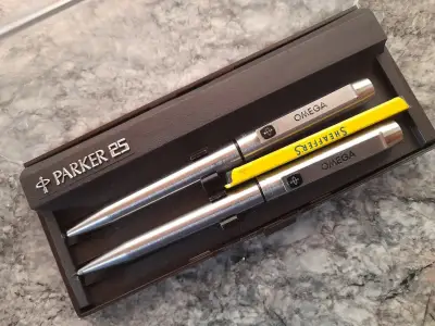 Portaminas Y Boligrafo Parker Para Omega En Caja - miniatura 1