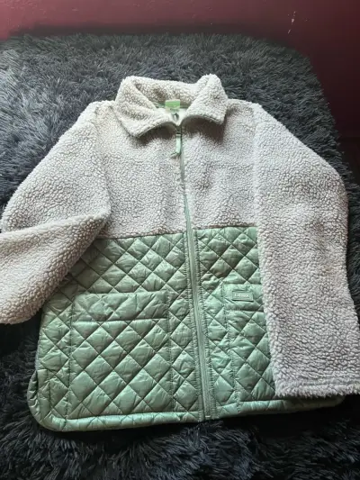 Chaqueta de lana y acolchada verde Latitude - miniatura 1
