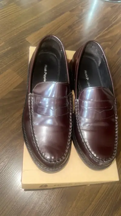 Zapatos de cuero Hush Puppies burdeos - miniatura 1