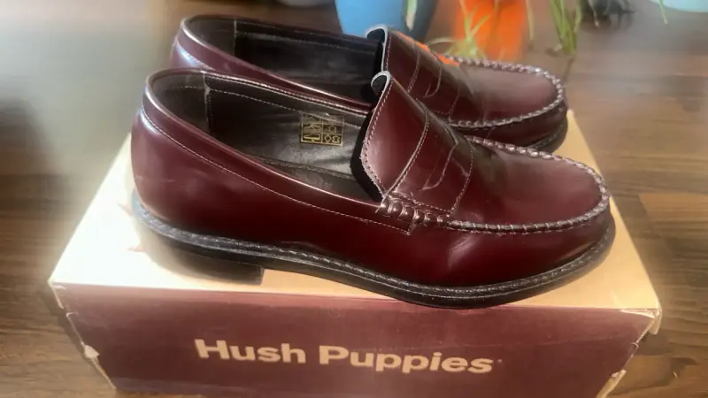 Zapatos de cuero Hush Puppies burdeos - 2