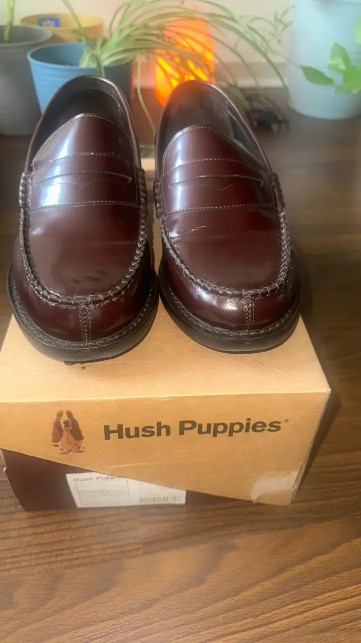 Zapatos de cuero Hush Puppies burdeos - 3