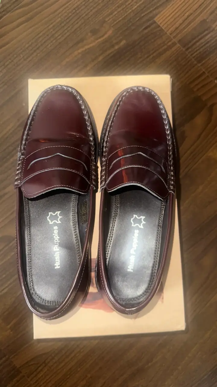 Zapatos de cuero Hush Puppies burdeos - 4