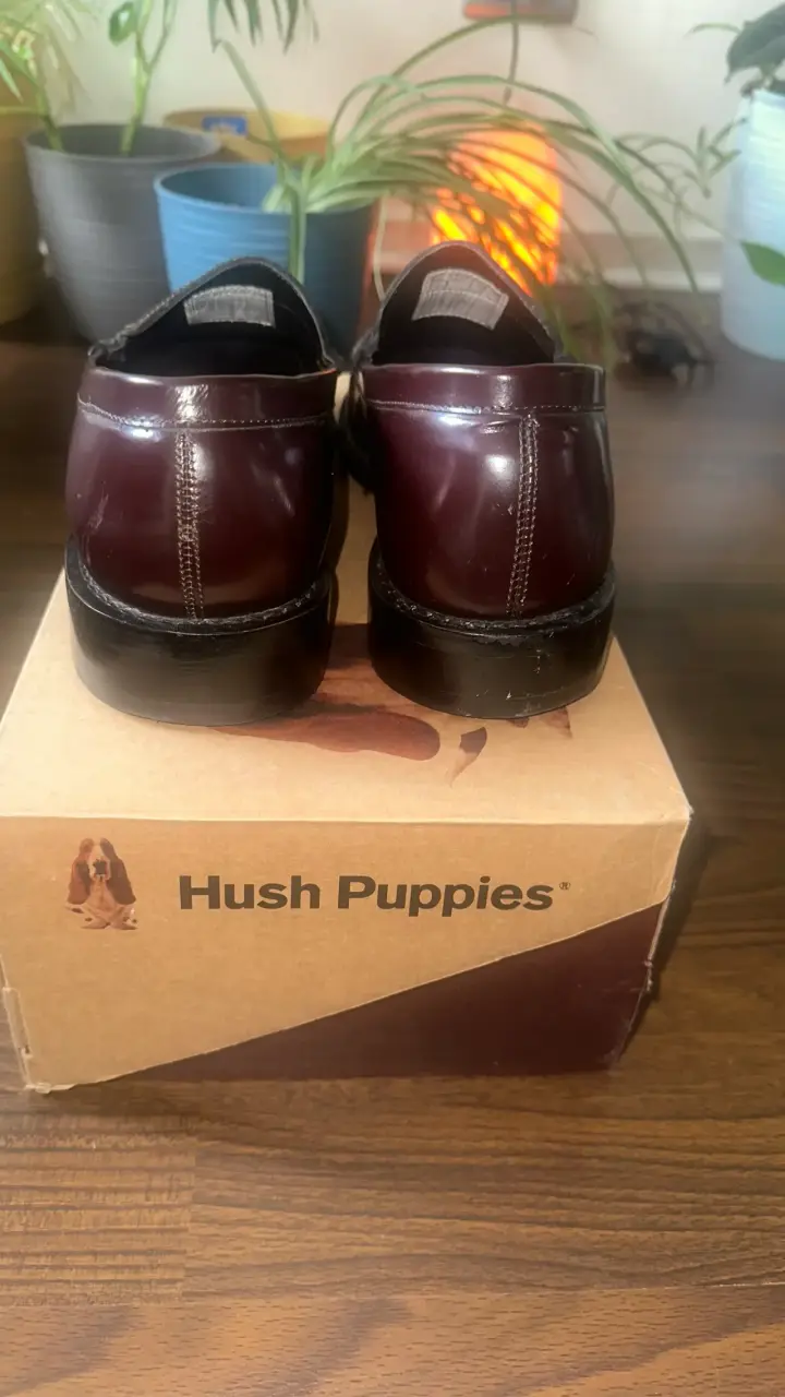 Zapatos de cuero Hush Puppies burdeos - 5