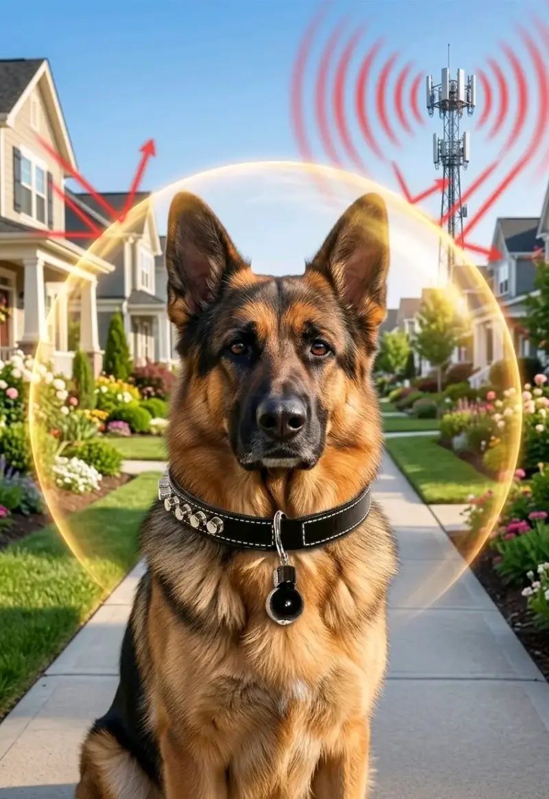 Collar para perro con dije de Shungita y Hematite