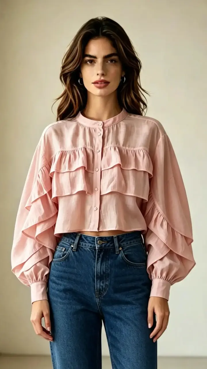 Blusa Zara rosada talla M - 1