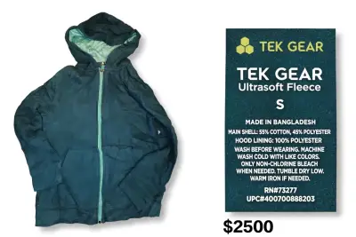 Polerón con capucha Tek Gear Ultrasoft Fleece azul - miniatura 1