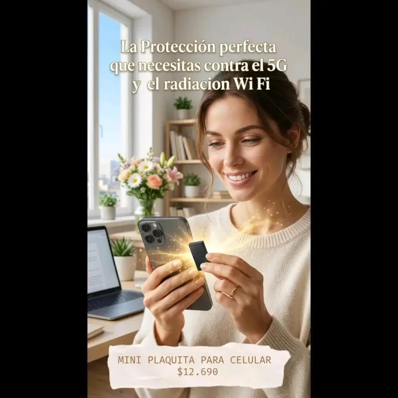 Plaquita para Celular de Shungita contra 5G y WiFi